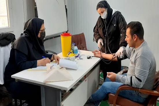 استقرار میز سلامت غربالگری دیابت و فشارخون بالا در اداره برق  شهرستان اسلامشهر 